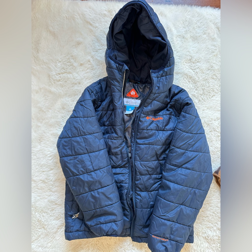 Boys size M Columbia navy jacket